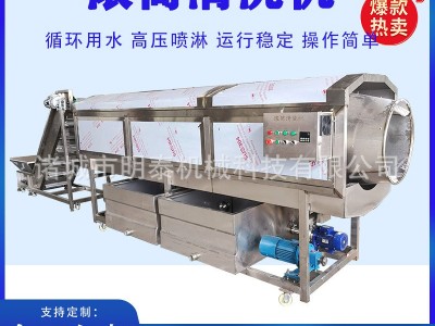 毛刷滚筒清洗机 丹参人参中药材清洗设备 油污袋子全自动洗袋机图1