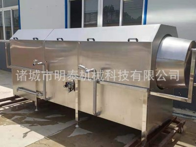 毛刷滚筒清洗机 丹参人参中药材清洗设备 油污袋子全自动洗袋机图4