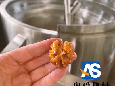 琥珀核桃仁设备 制作琥珀核桃仁机器 全自动行星搅拌炒锅 可试机图3