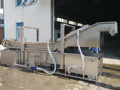 气泡喷淋洗菜机流水线 商用高压喷淋清洗水果蔬菜表面清洗机潍坊图2