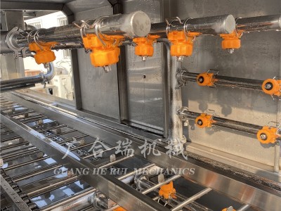 食品塑料周转箱清洗机 高压喷淋折叠筐果蔬筐清洗风干设备 洗筐机图4