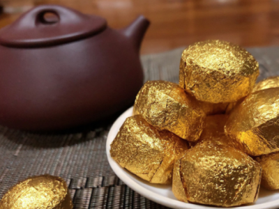 云南勐海普洱茶 熟茶 原味金纸小沱茶叶图2