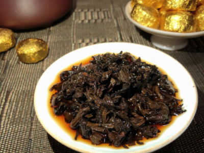云南勐海普洱茶 熟茶 原味金纸小沱茶叶图5