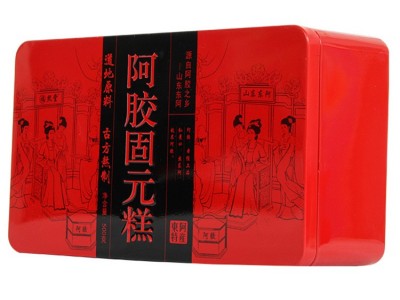厂家批发阿胶糕 东阿原产阿胶固元糕500g一盒铁盒装 即食阿胶块片图5