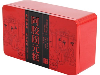 厂家批发阿胶糕 东阿原产阿胶固元糕500g一盒铁盒装 即食阿胶块片图4