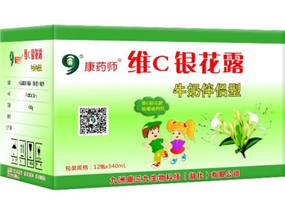 康药师野生金银花露维C银花露批发招商生产厂家12瓶装图片价格厂图3