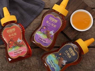 志诚蜂业厂家蜂蜜批发迎客蜂尖嘴自吸式洋槐蜜瓶装500g图4