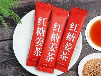 红糖姜茶速溶颗粒茶甘蔗姜汤黑糖姜茶10克固体饮料独立包装小条图3