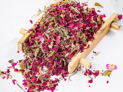 玫瑰花沫花碎打粉批发散装花茶低温烘干产地直销食用平阴玫瑰花瓣图3