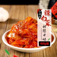 厂家批发合锦香韩国泡菜辣白菜酱腌菜饭店批发下饭菜400g袋辣白菜