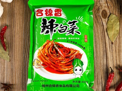 厂家批发合锦香韩国泡菜辣白菜酱腌菜饭店批发下饭菜400g袋辣白菜图2