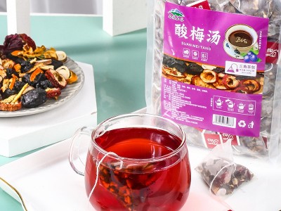 老北京酸梅汤 免煮酸梅汤茶包冷泡水果茶批发 三角包花草茶代 工图3