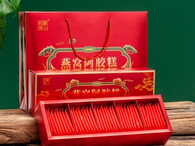东阿原产手工阿胶糕驴皮熬制燕窝阿胶糕200克女士型即食阿胶糕图4