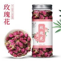 玫瑰花茶罐装玫瑰花冲泡代用茶厂家批发瓶装玫瑰花干花草茶代发