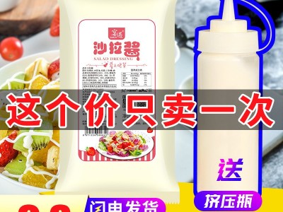 沙拉酱 1kg家用香甜沙拉酱蔬菜水果汉堡手抓饼寿司番茄酱沙司商用图5