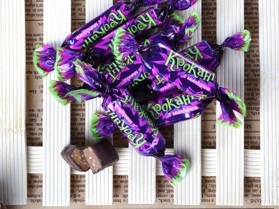 俄罗斯进口紫皮糖正品糖果kpokaht巧克力kdv袋装结婚零食喜糖500g图4