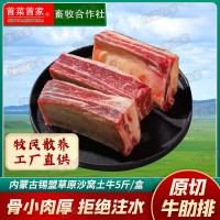 首菜首家内蒙古黄牛软排骨1斤/件生牛肉冷冻食品火锅食材牛排
