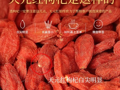 （567项农残检测合格）天元红宁夏中宁枸杞罐装低农残红枸杞500g图3