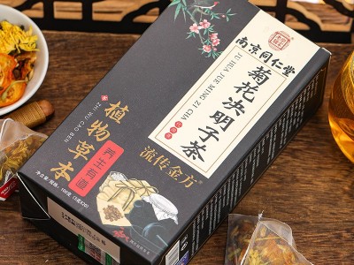 南京同仁堂菊花决明子茶 乐家老铺12味配料三角包花茶 养生茶厂家图2
