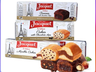法国进口JACQUET/雅乐可巧克力布朗尼蛋糕 休闲点心糕点150g*12盒图5