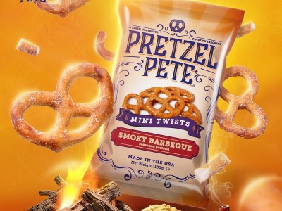 美国进口Pretzel/培珀莉烟熏烧烤味脆饼干膨化休闲零食100g*15袋图4