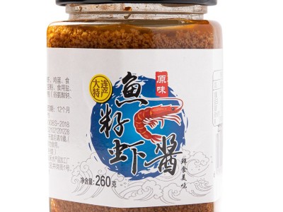 大连特产 润禾鱼籽虾酱 海鲜虾酱 鱼籽酱鲽 260克/罐图2