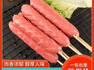 鸡肉肠香肠商用冷冻半成品地摊烤肠淀粉肠批发开花肠麦穗肠烤肠图3