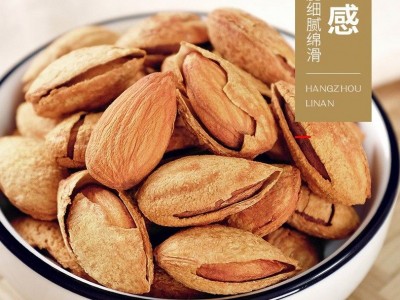 坚果果干批发手剥纸皮巴旦木杏仁扁桃仁500g250g1斤2斤袋装/罐装图4