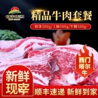 【伯宇集团】西门塔尔牛肉上脑肋条牛腩牛腱子牛霖组合套餐 谷饲