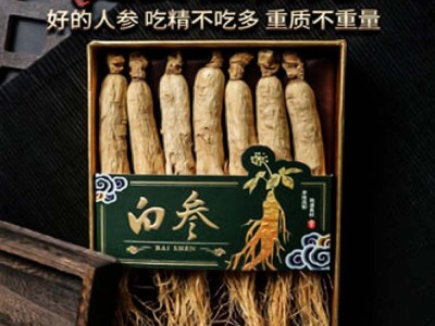 长白山产地批发特产光枝白参人参白全须送礼500克6年泡酒煲汤白参图2