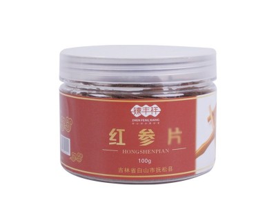 臻丰祥长白山红参片东北特产红参切片100g整支原皮切片泡水煲汤参图5