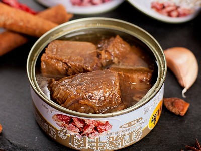 竹岛红烧牛肉罐头即食商用批发方便速食应急储备食品午餐肉类制品图2