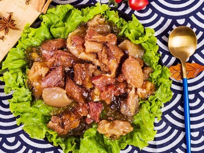 竹岛筋头巴脑牛肉罐头牛肉筋方便速食品即食熟食肉制品商用批发图3