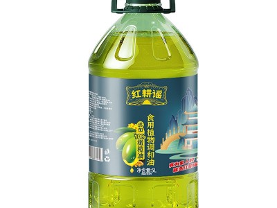 红耕谣添加10%橄榄油5L食用油家用植物调和油色拉油批发一件代发图5