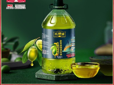 红耕谣添加10%橄榄油5L食用油家用植物调和油色拉油批发一件代发图2