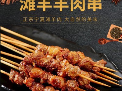 羊肉串新鲜 宁夏盐池滩羊肉串 生鲜羊肉串 烧烤食材 滩羊肉串批发图4