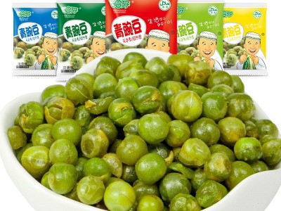 哈牙工厂批发蒜香青豌豆炒货清真零食食品小吃坚果豌豆子5kg散装图5