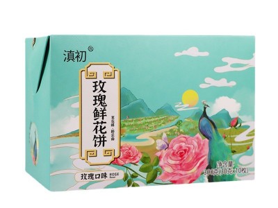 鲜花饼云南特产玫瑰鲜花饼300g盒装休闲零食传统糕点批发 一件代发图4