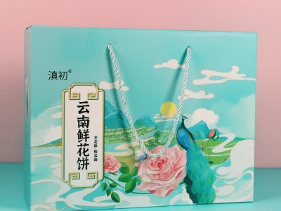 云南鲜花饼大礼盒玫瑰鲜花饼丽江特产玫瑰饼抹茶紫薯饼礼品糕点图2