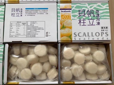 帆立贝柱带子新鲜冷冻扇贝肉瑶柱海鲜水产日式寿司刺身料理商用图2