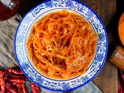 华祥陕西特产凉皮岐山擀面皮方便速食食品每袋300g厂家直销批发图4
