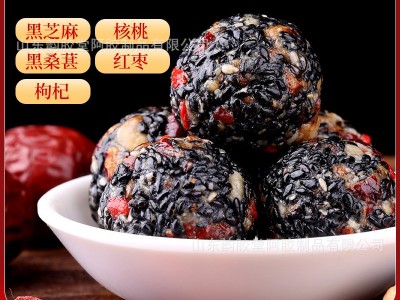 批发黑芝麻丸五珍丸红枣枸杞核桃桑葚芝麻丸无蔗糖手工制作零食图1