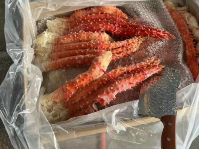 雪地帝王蟹腿活蟹现拆速冻真空包装即时蟹腿肉工厂代发图4