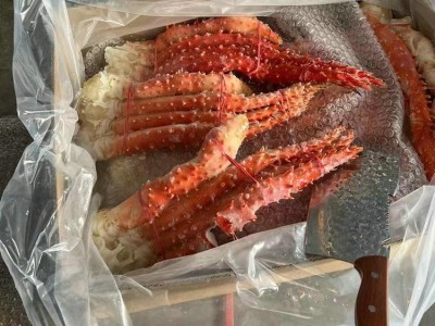 雪地帝王蟹腿活蟹现拆速冻真空包装即时蟹腿肉工厂代发图2