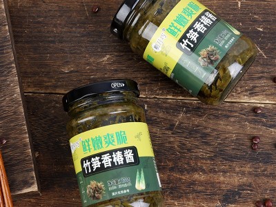 批发竹笋香椿酱香椿芽辣椒酱拌饭拌面夹馍酱下饭菜一件代发图3