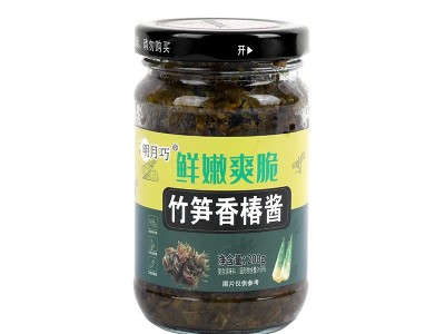 批发竹笋香椿酱香椿芽辣椒酱拌饭拌面夹馍酱下饭菜一件代发图5