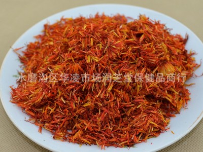 新疆红花不掺料批发新货草红花茶500g散装泡脚配艾草红花图4