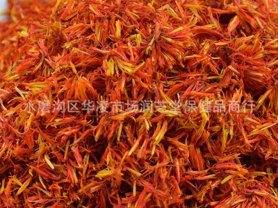 新疆红花不掺料批发新货草红花茶500g散装泡脚配艾草红花图3