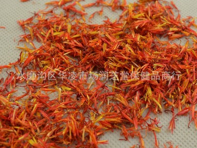 新疆红花不掺料批发新货草红花茶500g散装泡脚配艾草红花图5