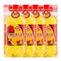 红花籽油新疆红果实物理压榨A级绿色食品植物健康食用油4瓶*5L